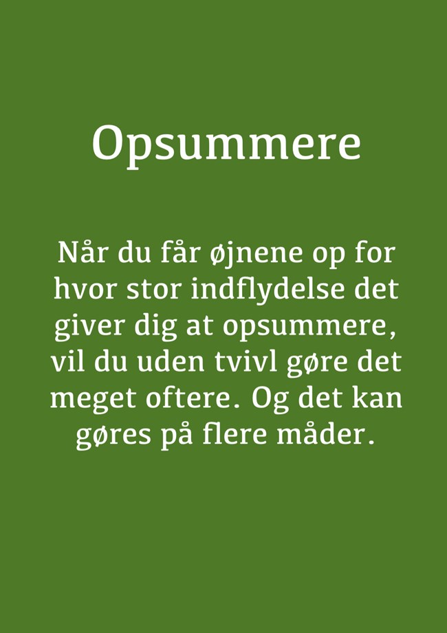 D. Opsummere